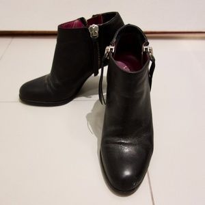 Coach Black Ankle Boots Booties Heels Size 5